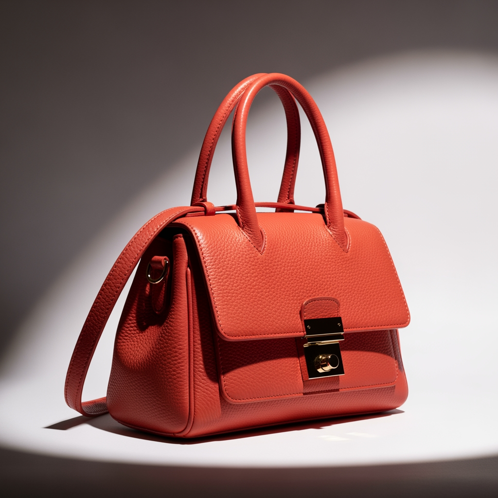 Coral leather in studio